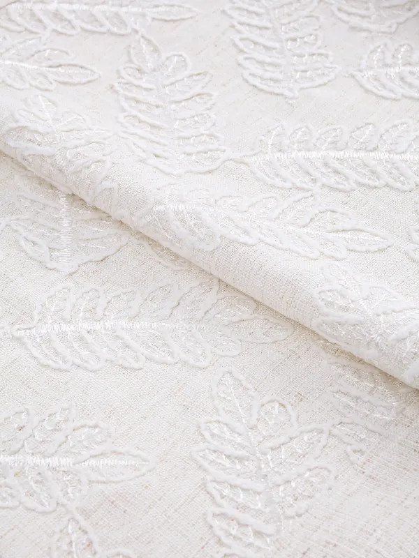 Table runner, 40x160 cm, polyester, milky, Leaves, Fall foliage, image-1