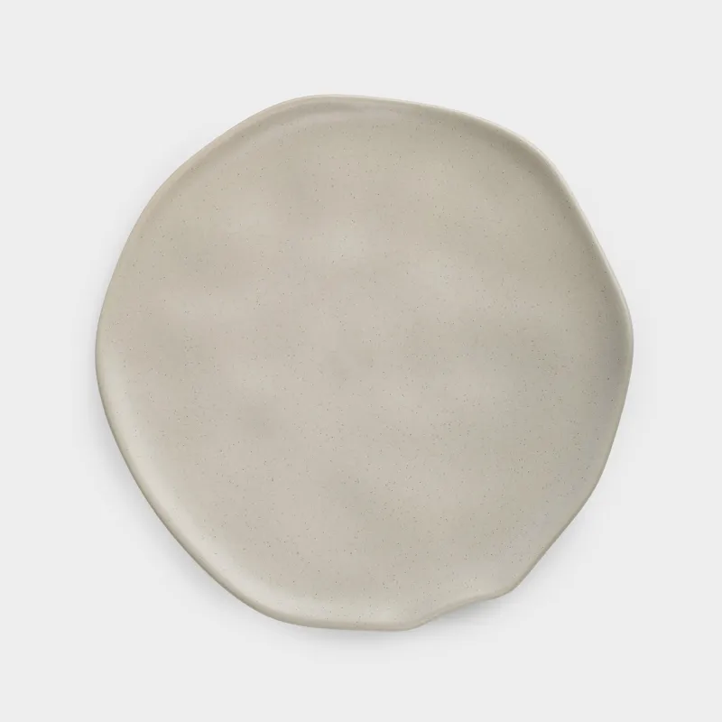 Dinner plate, 27 cm, ceramic, beige, Crumpled effect, Crumple creme