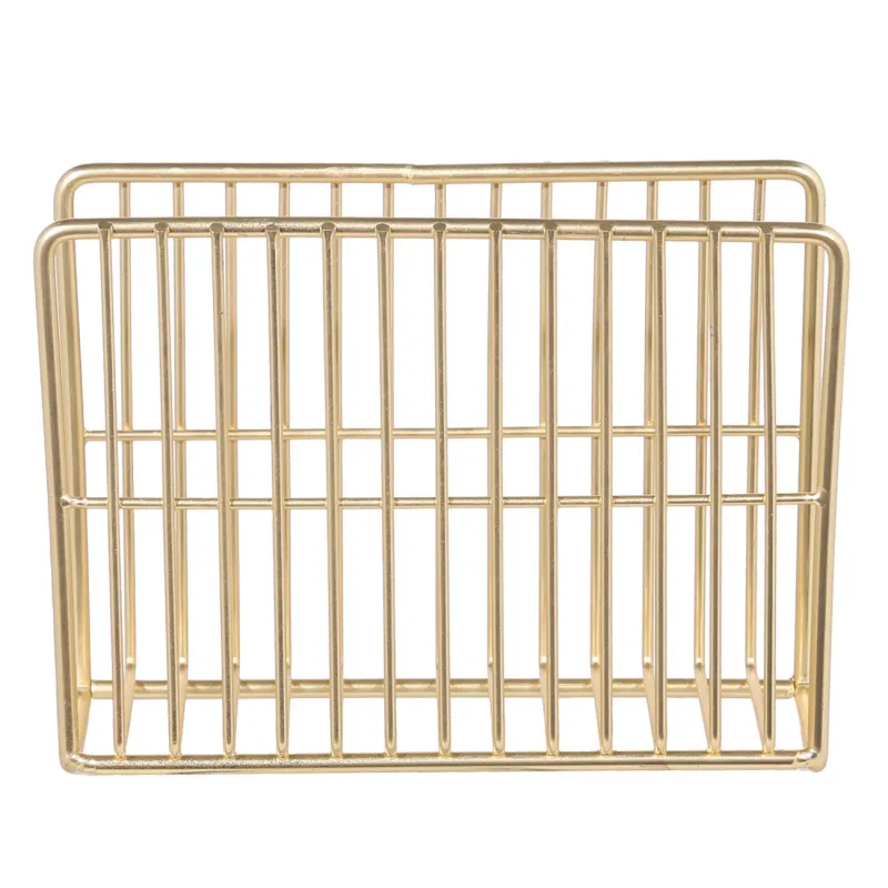 Napkin holder, 13 cm, metal, golden, Twist gold, image-1