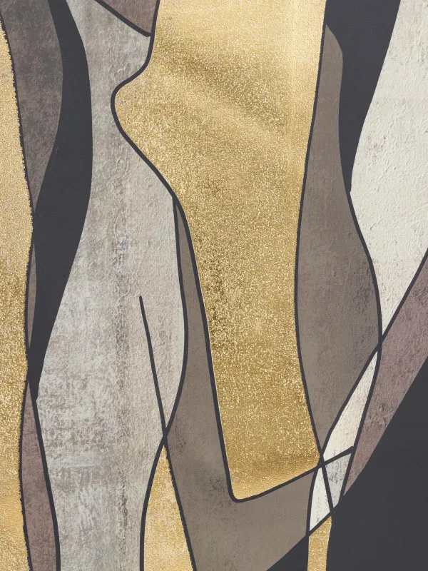 Framed painting, 78x103 cm, golden brown canvas, Abstract, image-4