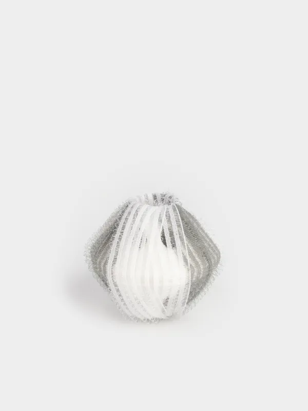 Washing ball, 5 cm, 6 pcs, with the effect of collecting wool, nylon, gray, Washing ball, image-2