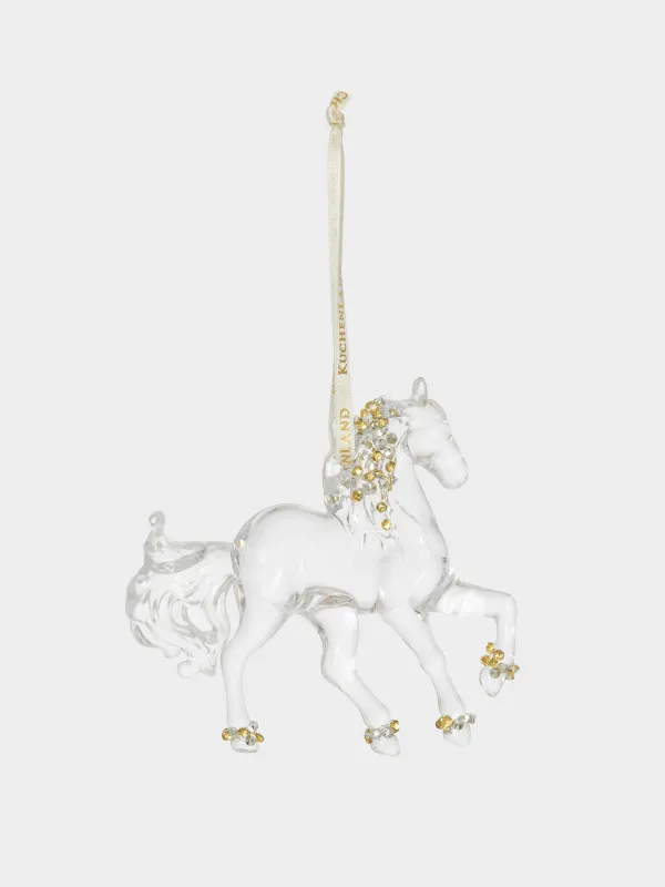 Christmas tree toy, 13 cm, acrylic, Horse, Figure crystal, image-1