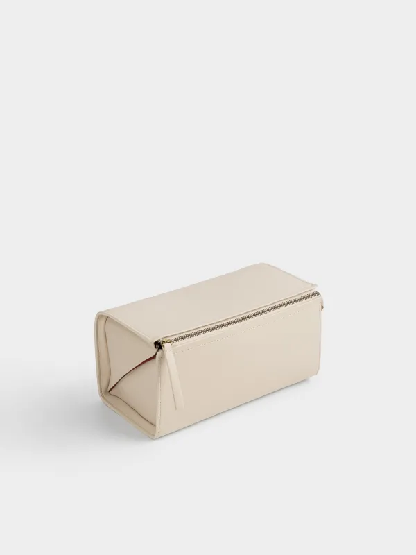 Makeup bag, 28x15 cm, polyurethane, beige, Revon, image-1