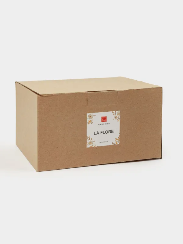 Tea pair, 1 person, 2 items, 360 ml, ceramics, milky, Vintage flowers, La flore, image-7