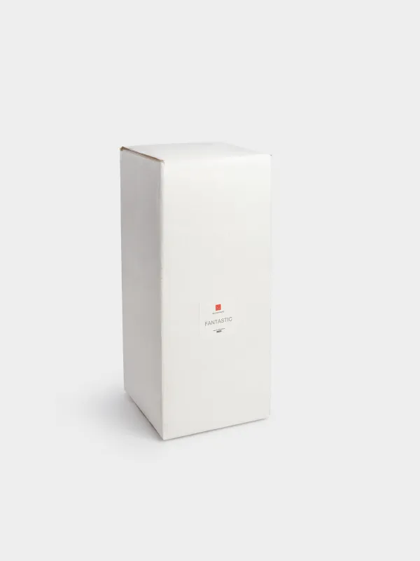 Candle holder, 26 cm, on a leg, glass / metal, silver, Craquelure, Fantastic R, image-5