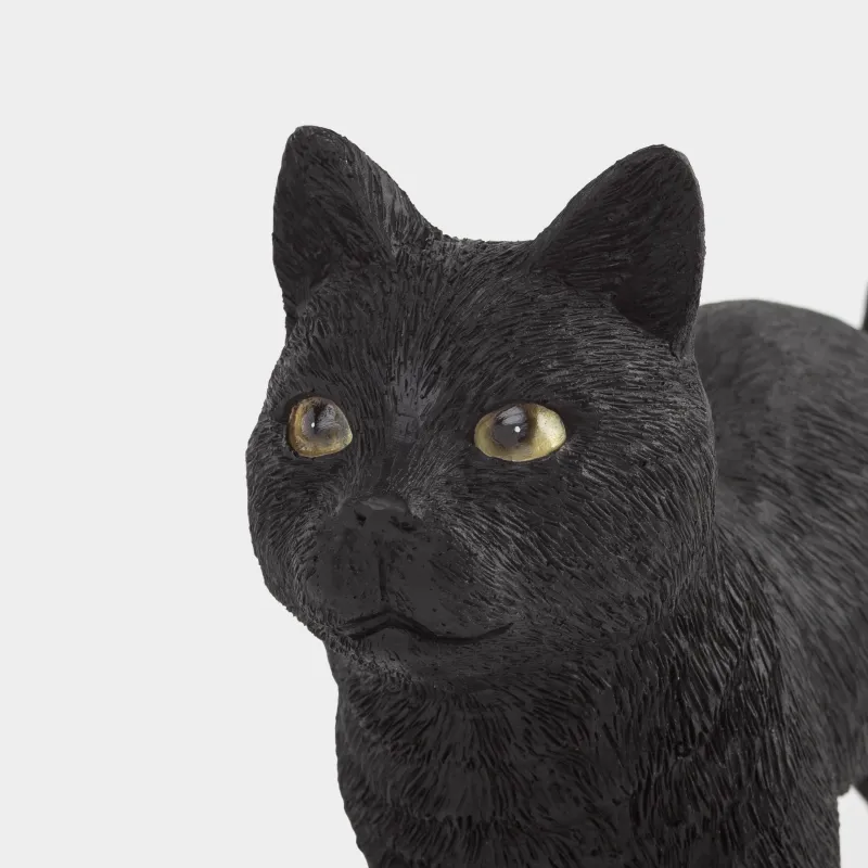 Statuette, 24x23 cm, polyresin, black, Cat, Cat night, image-3