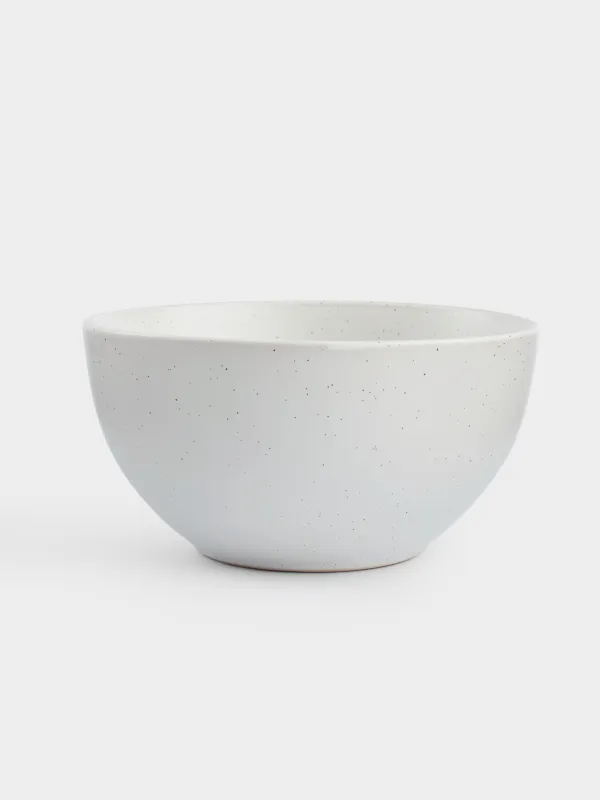 Dining set, 6 pers, 18 pr, ceramic, milk, speckled, Particle, image-4