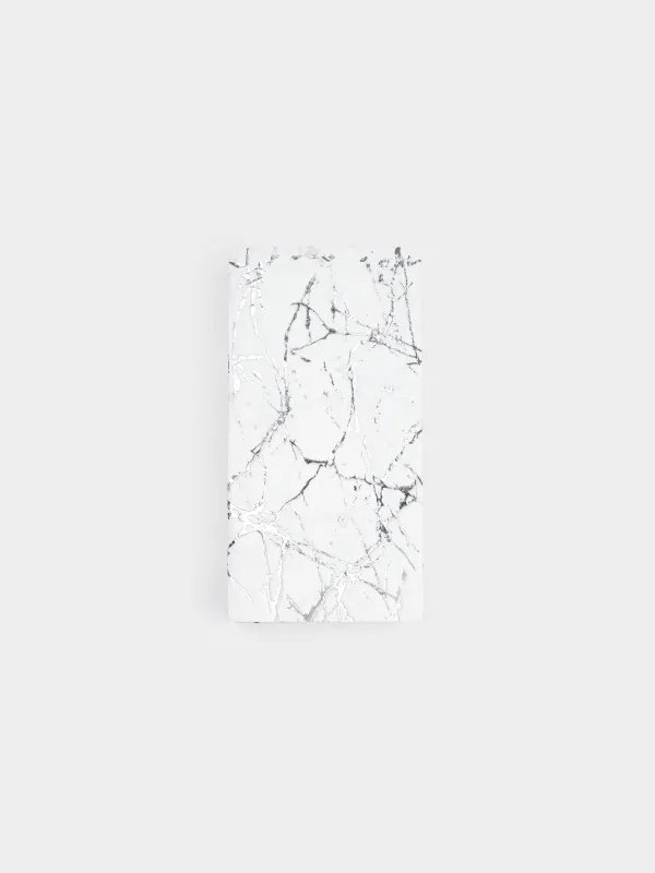 Paper napkins, 33x33 cm, 20 pcs, rectangular, white, Silver marble, Maniera, image-0