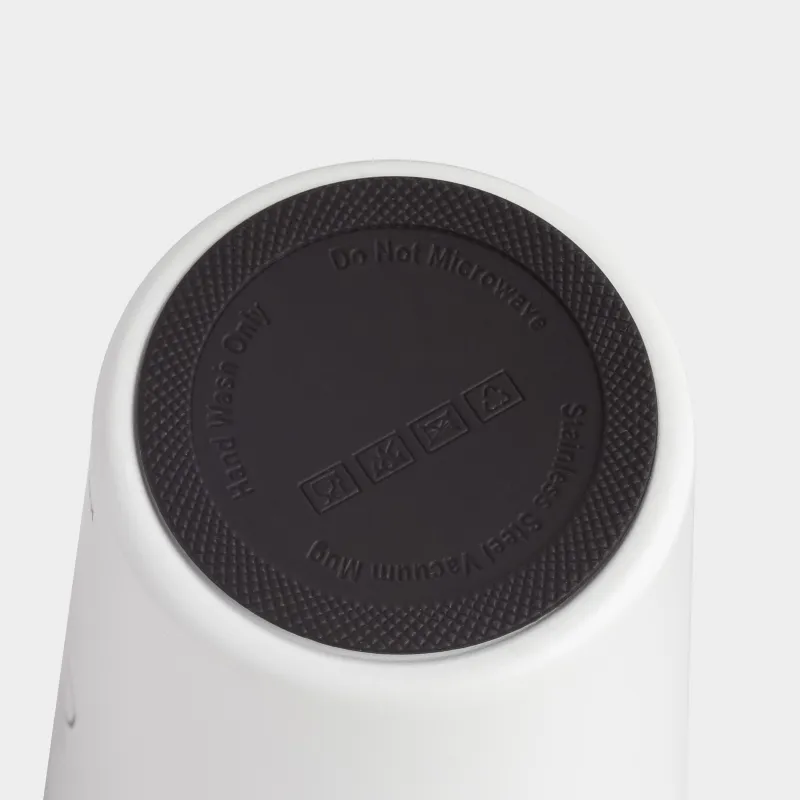 Thermo mug, 350 ml, steel / plastic, white, with inscription, Coffee time, image-3