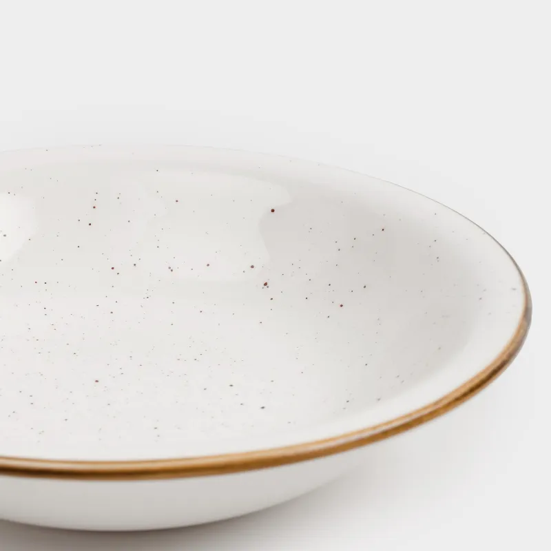 Dining set, 6 persons, 18 items, ceramic, milk, speckled, Roxas, image-3