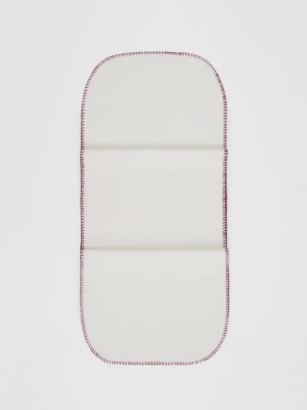 Table runner, 40x160 cm, with stitching, polyester, milky, Burlap, Gunny traditions, image-0