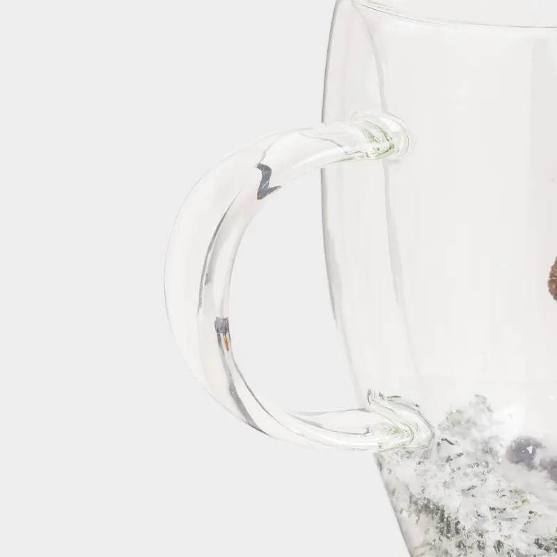 Mug, 330 ml, 2 pcs, B glass, with fir branches, cones and berries inside, Air decor, image-3