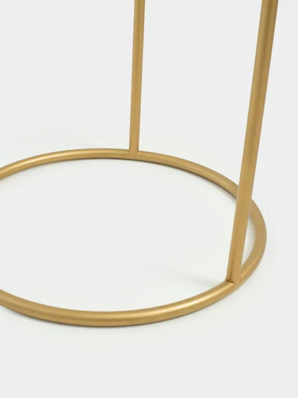 Tray stand, 54 cm, metal, round, gold, Trend, image-5