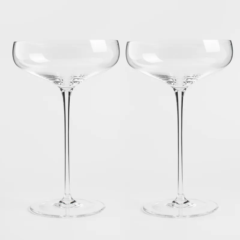 Champagne coupe glass, 250 ml, 2 pcs, crystal glass, Ferentino, image-3