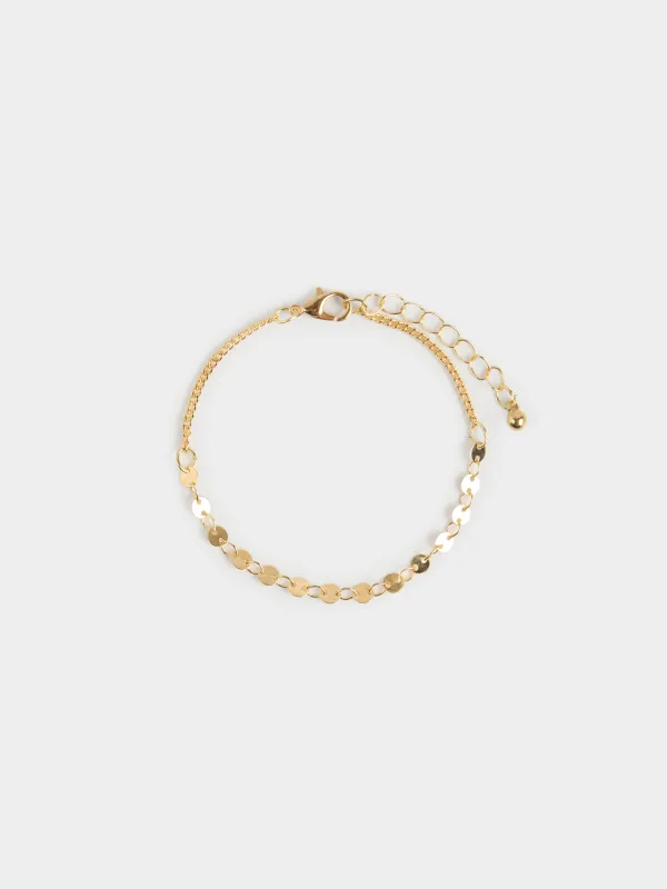 Bracelet, 6 cm, 2 pieces, metal / plastic, gold, Colored stones, Mineral, image-3