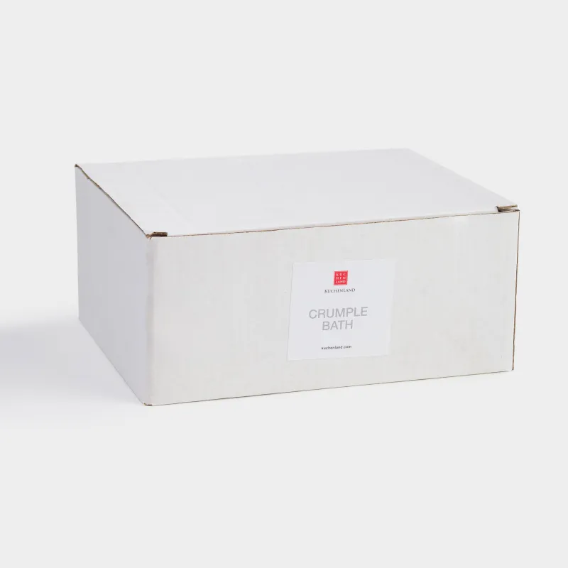 Organizer for cosmetics, 18x14 cm, 3 compartments, porcelain P, grey-beige, Crumpled effect, Crumple bath, image-3