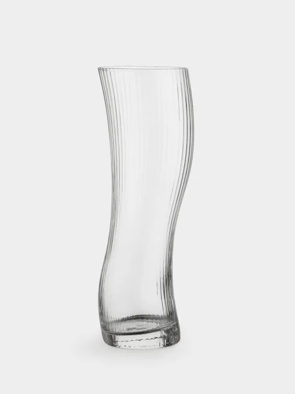 Drinking glass, 23 cm, 600 ml, 2 pcs, glass R, Bend, Ribby, image-2