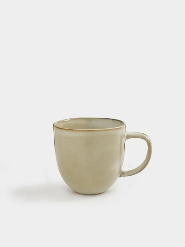 Mug, 400 ml, ceramic, beige, Burgos, image-0