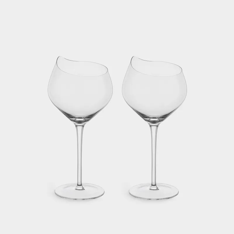 Drinking glass, 480 ml, 2 pcs, crystal glass, Charm L wavy