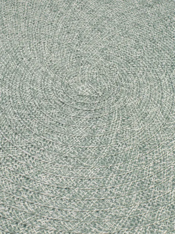 Placemat, 38 cm, polyester, round, menthol, Ring mix, image-4