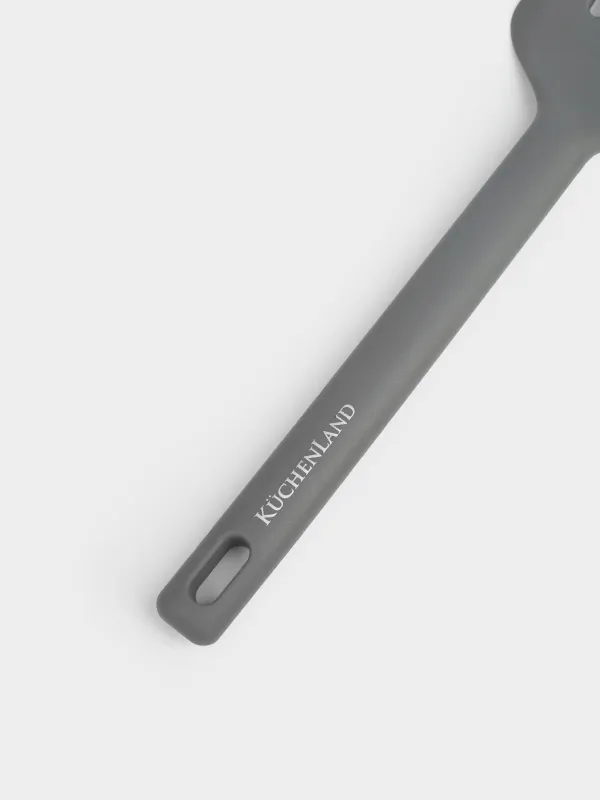 Spatula, 30 cm, slotted, Silicone, Grey, Grey steel, image-4