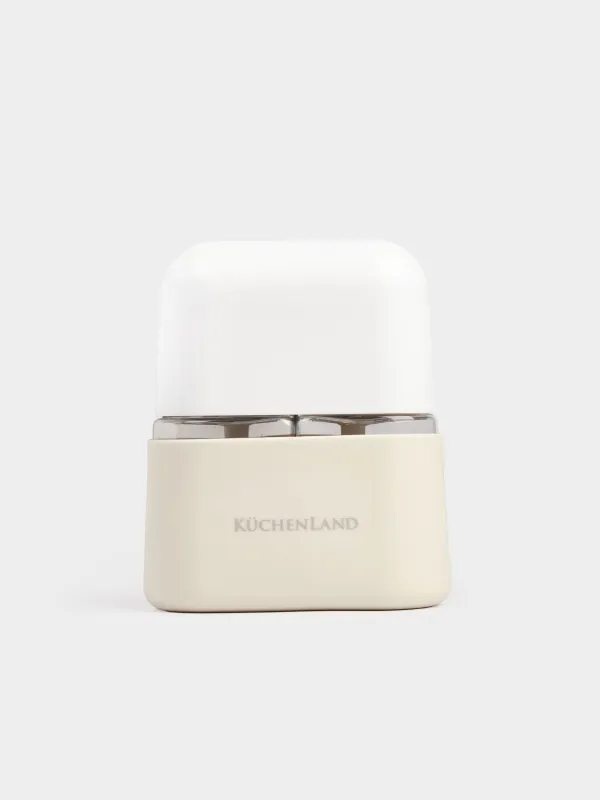 Travel bottle set, 2 pcs, with dispenser, in case, plastic, beige, Travel comfort, image-0