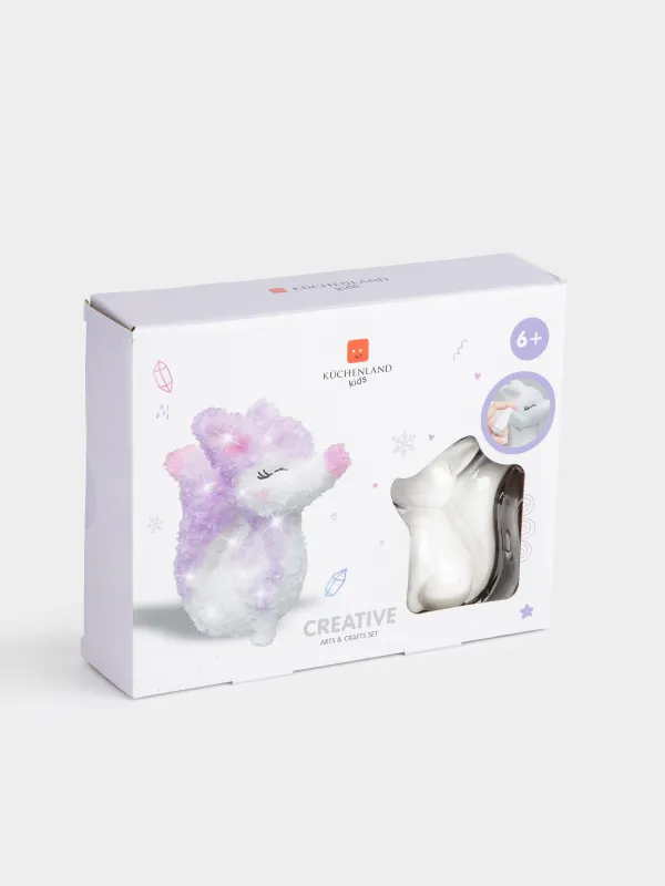 Creative kit, 1 items, quartz painting, gypsum, Snow fox, Creative, image-0