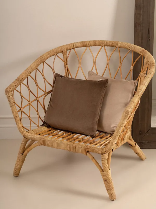 Decorative pillow, 45x45 cm, velvet, brown, Silk velvet, image-1