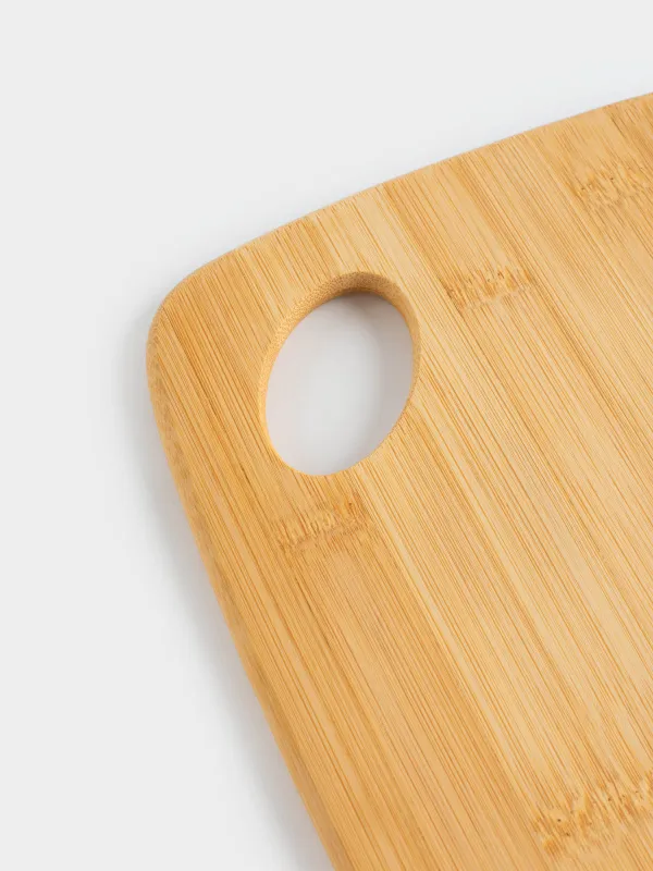 Cutting board, 30х22 cm, rectangular, rounded, bamboo, Bamboo, image-1