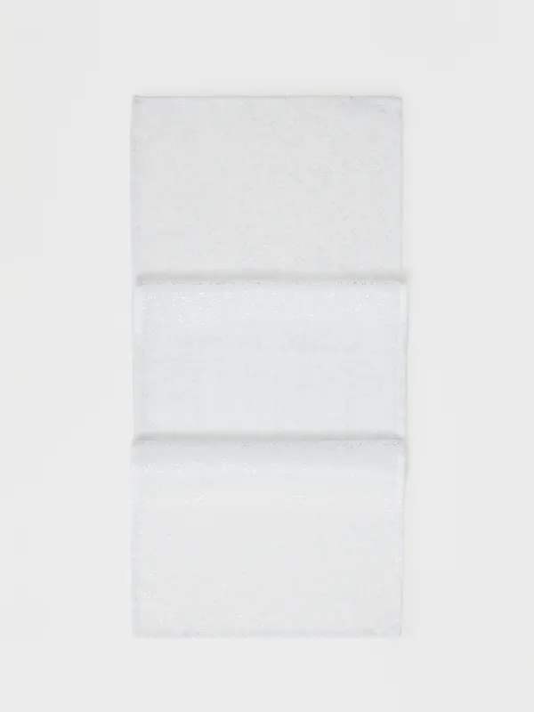 Table runner, 40x160 cm, polyester, white, Silver spray, Heaven silver, image-0