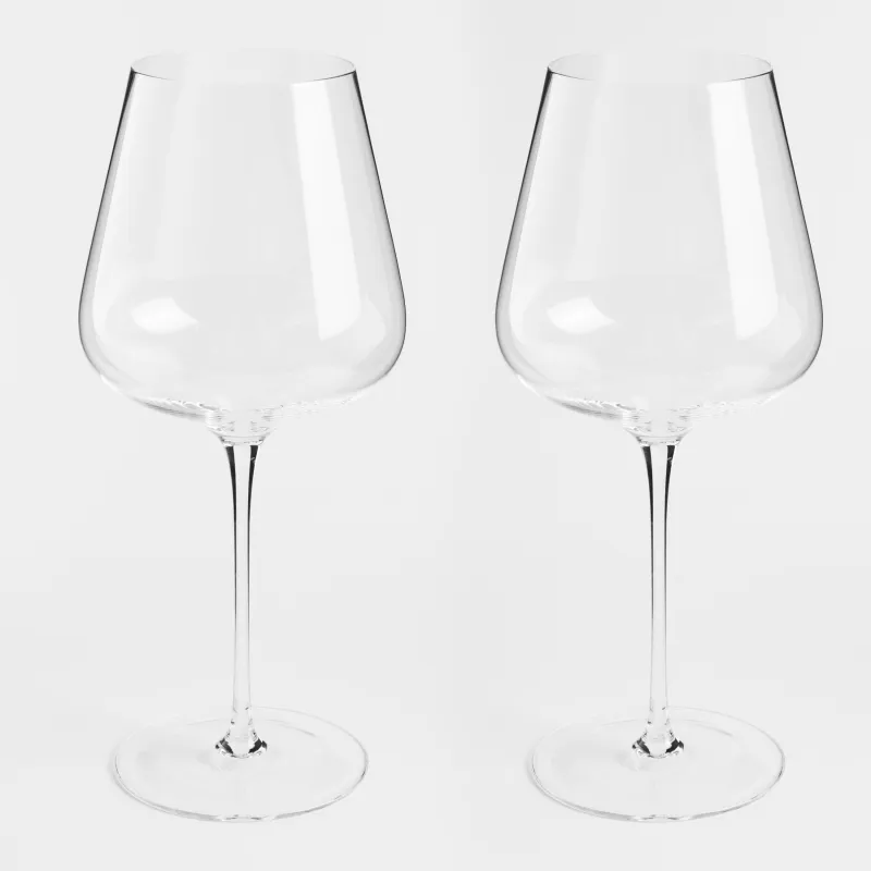 Red wine glass, 650 ml, 2 pcs, crystal glass, Ferentino